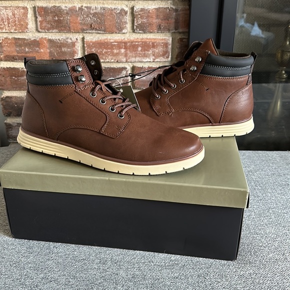 Men's Goodfellow Maxwell Brown High Top Lace-Up Boots - Picture 3 of 6